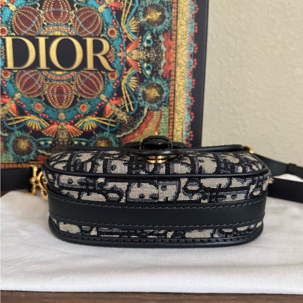 DIOR Small Bobby Bag in Blue Oblique Jaquard - Picture 9 of 10